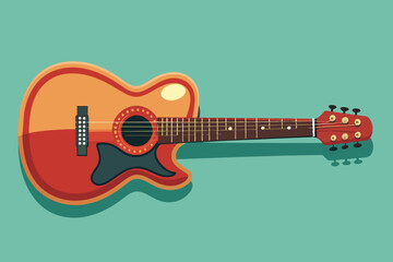 Wall Mural - guitar vector art work and illustration 