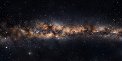 Wall Mural - a black background featuring the beautiful patterns of the milky way.