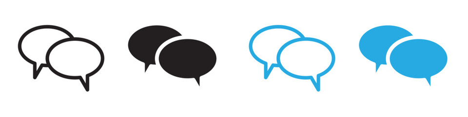 Live chat icon line art vector