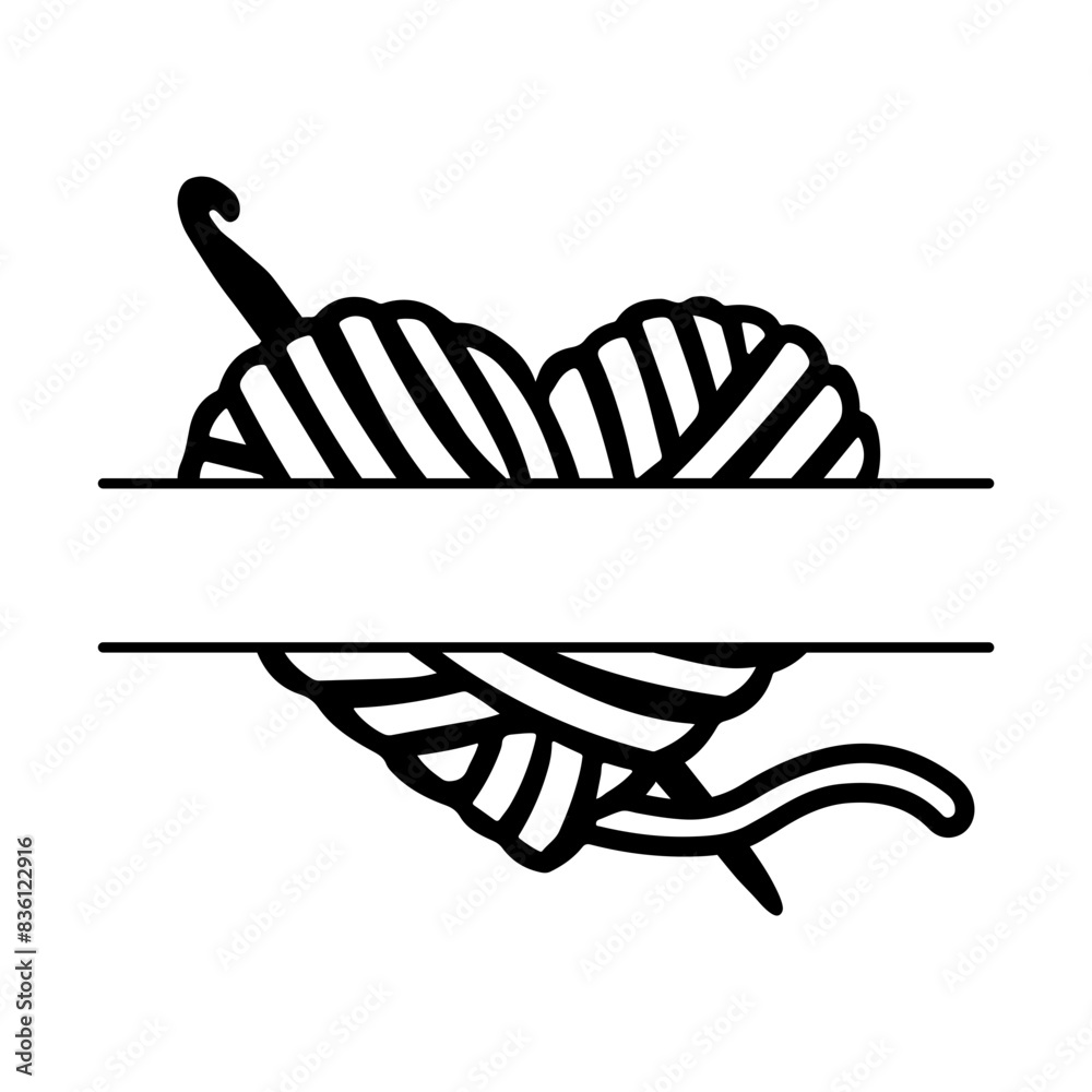 Crochet Name Split Frame svg, cut file laser file monogram, crochet ...