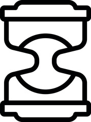 Poster - Hourglass icon vector illustration representing time passing, countdown, urgency, and management in a simple, minimalist, and timeless design. Classic black and white linear outline