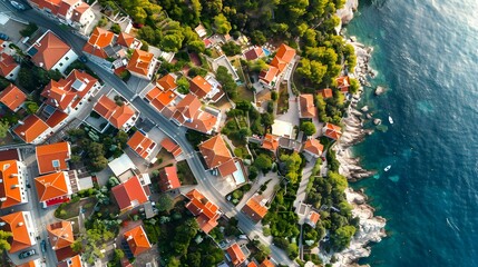 Poster - A top-down view of a coastal img