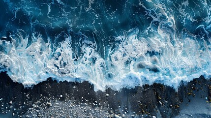 Poster - A top-down view of the ocean image