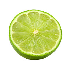 Wall Mural - slice of green lime isolated on background