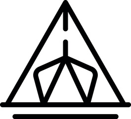 Poster - Simple line drawing of a pyramid, ideal for logos and geometric designs