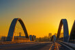 © Katie Chizhevskaya - Distinctive Arches of the 6th Street Bridge in Los Angeles at Sunset