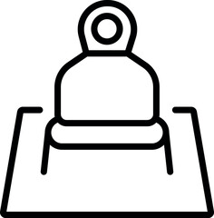 Poster - Outline vector icon of a modern chair for interface design, apps, and presentations
