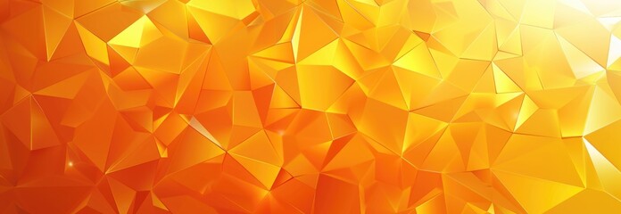 Wall Mural - Abstract orange background with low poly pattern,