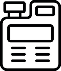 Poster - Simple line icon of an identification badge, perfect for use in web design and signage