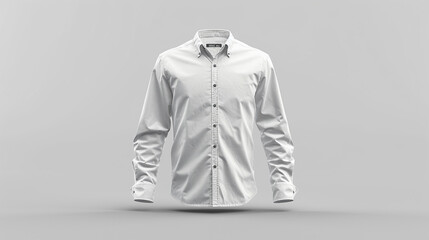 Generate a realistic button-down shirt mockup with custom designs.