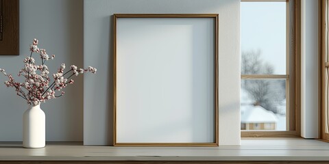 Canvas Print - mock up poster frame in modern interior 