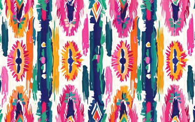 Canvas Print - Modern fun pattern clash fabric border 