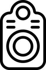 Poster - Black line art of a classic camera icon, perfect for design elements