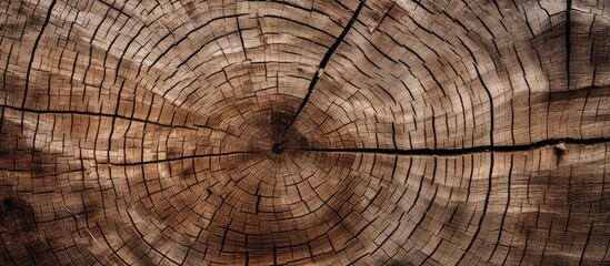 Canvas Print - The fissure visible on the trimmed timber's surface, suitable for a copy space image.