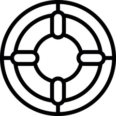 Poster - Simple vector illustration of a target in black and white, suitable for various designs
