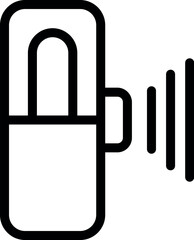 Poster - Minimalist black and white contactless payment icon symbolizing secure and efficient wireless transactions in modern banking and electronic commerce