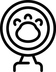 Poster - Simple black outline vector illustration of a target icon, representing goals, focus, and accuracy