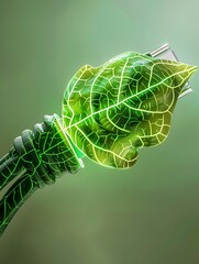 Poster - Eco Friendly Network Cable with Leaf Pattern Design