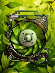 Poster - Energy Efficient Hard Drive with Eco Friendly Leaf Design
