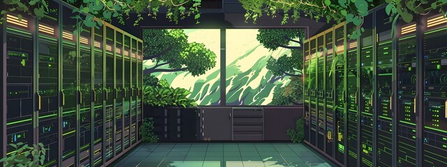Poster - Eco Friendly Server Room Design A of a Futuristic Green Data Center