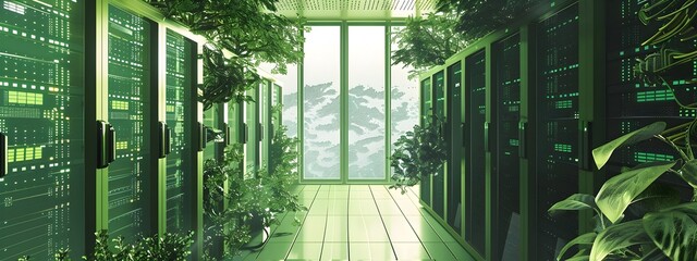 Poster - Eco Friendly Server Room Design  A Sustainable  Nature Inspired Technological Environment