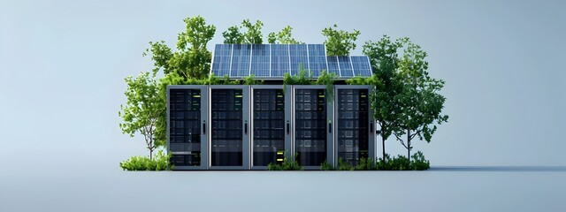 Poster - D Rendered Green Energy Server Design for Sustainable Future