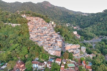 Wall Mural - Sunrise over the favelas of Rio De Janeiro Brazil