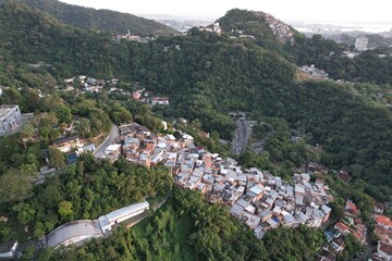 Wall Mural - Sunrise over the favelas of Rio De Janeiro Brazil