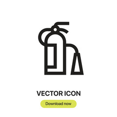 Poster - Fire Extinguisher icon vector. Linear-style sign for mobile concept and web design. Fire Extinguisher symbol illustration. Pixel vector graphics - Vector.