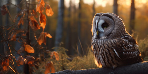 Sticker - View of an owl