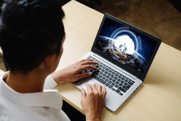 Poster - cloud computing software for modish remote work and personal data storage