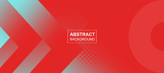 Aufkleber - Abstract geometric blue red shape halftone banner background. Vector illustration design
