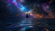 © Ram - a boat at night under the Milky way,