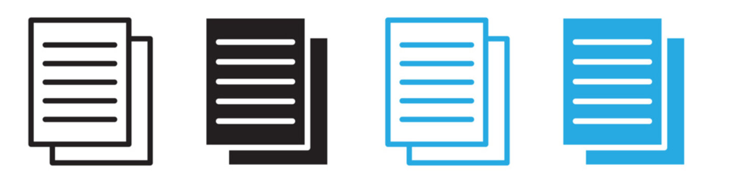Document icon line art vector