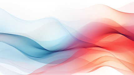 Colorful Abstract Wave Pattern on White Background