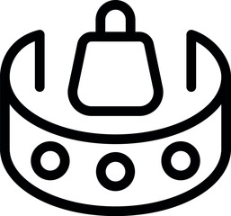 Poster - Black and white line art vector illustration of a vr headset icon