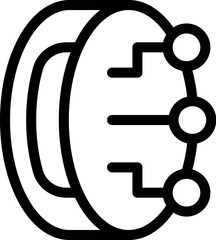Poster - Modern digital technology concept icon with black and white design. Vector illustration. And minimalistic contemporary style for web. Mobile. App. And interface in the age of technological innovation