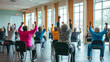 © Luba - Chair Fitness: Seniors Stay Active in Community Center Class