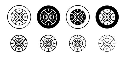Poster - Car wheel icon vector set collection for web