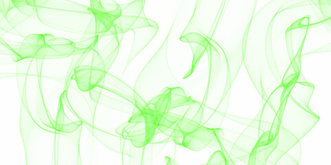 Wall Mural - Green smoke motion abstract on white background. Abstract spring vector art texture background for cover design, poster, cover, banner, flyer, cards and design interior.