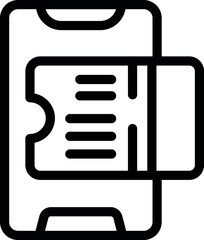 Poster - Vector illustration of a stylized smartphone with a notepad application on the screen