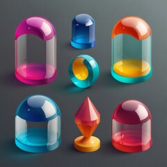set of glossy buttons

