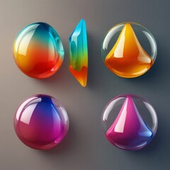 set of glossy buttons
