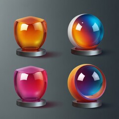set of glossy buttons
