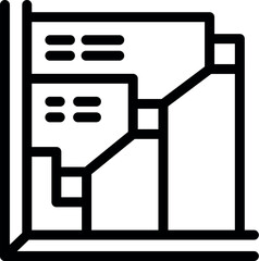 Poster - Simplistic black and white illustration depicting an ascending graph, symbolizing growth and progress