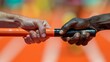 © OZTOCOOL - Two people are holding a baton and exchanging it