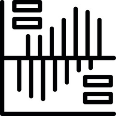 Poster - Abstract black and white sound wave icon vector illustration suitable for audio, graphic design, digital pattern, music, and technology concepts