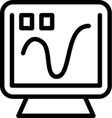 Poster - Sad computer monitor icon expressing dissatisfaction with technical difficulties and issues, needing tech support and user experience feedback