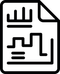 Poster - minimalist line art icon of a factory, suited for industrial design use