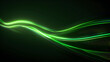 © Sarah - Abstract glowing green lines on black background